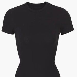 SKIMS Cotton Jersey T Shirt – Soot – XXS (NWOT)